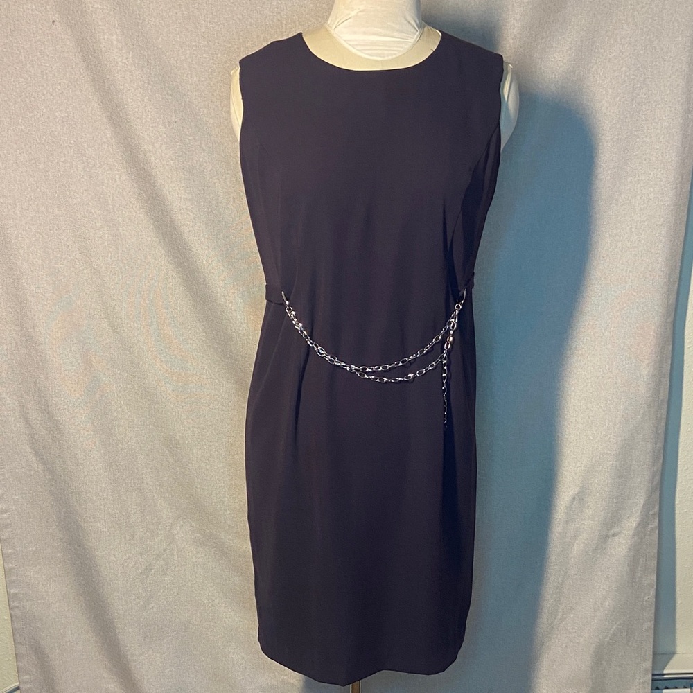 R&M Richards  Midi Dress with Chain Detail. Size 14